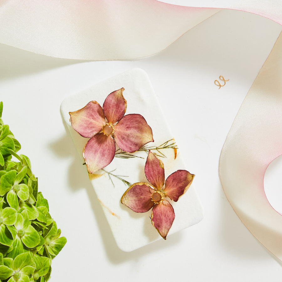 Limited Collection - July | 002, 'Kousa Dogwood' Gemstone Studs