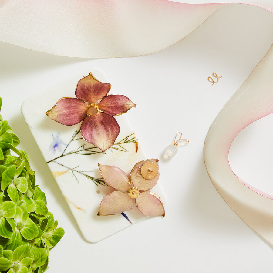 Limited Collection - July | 002, 'Kousa Dogwood' Gemstone Studs